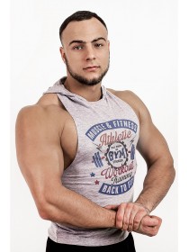 Майка Gym Workout с капюшоном