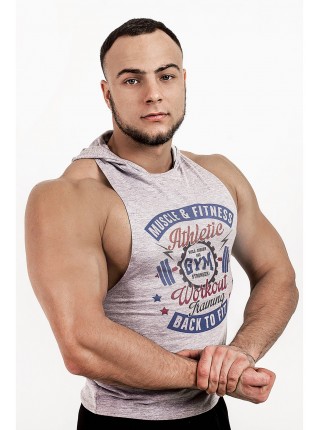 Майка Gym Workout с капюшоном