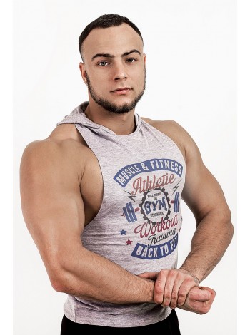 Майка Gym Workout с капюшоном