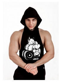 Майка Rhino BLACK с капюшоном