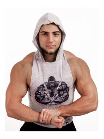 Майка Strong Monkey с капюшоном