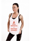 Майка Pug Weights and Protein Shakes