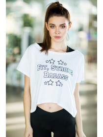 Спортивная майка-распашонка BadAss White