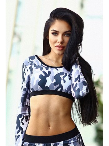 Спортивный топ Como Grey (long sleeve)