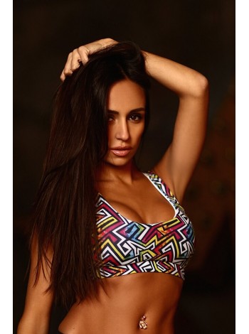 Спортивный топ Crazy Abstraction