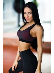 Спортивный топ BRA Paris Mesh with Zipper in Red
